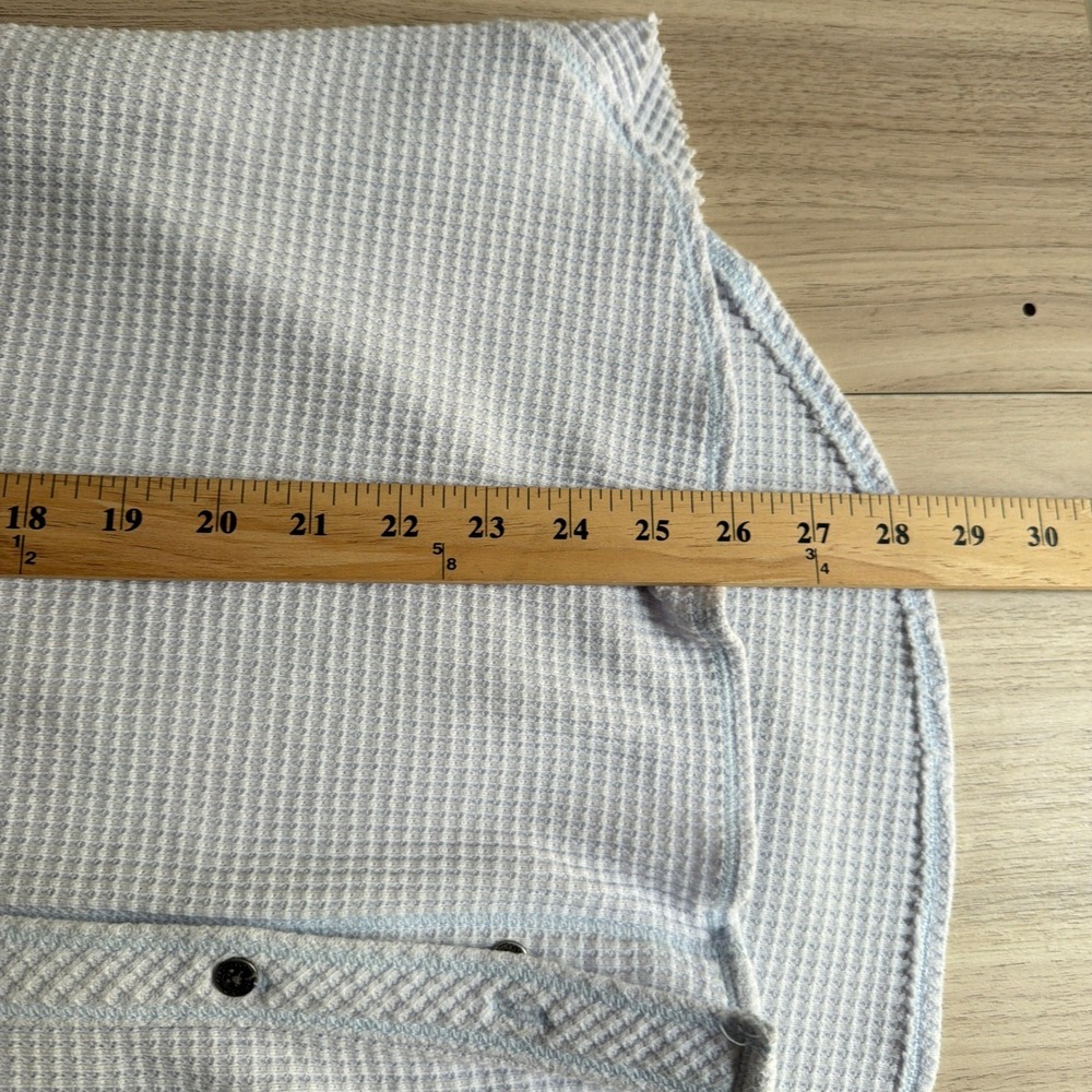 Aerie Waffle Knit Button Down Shacket Light Blue Medium Oversized - Picture 6 of 7